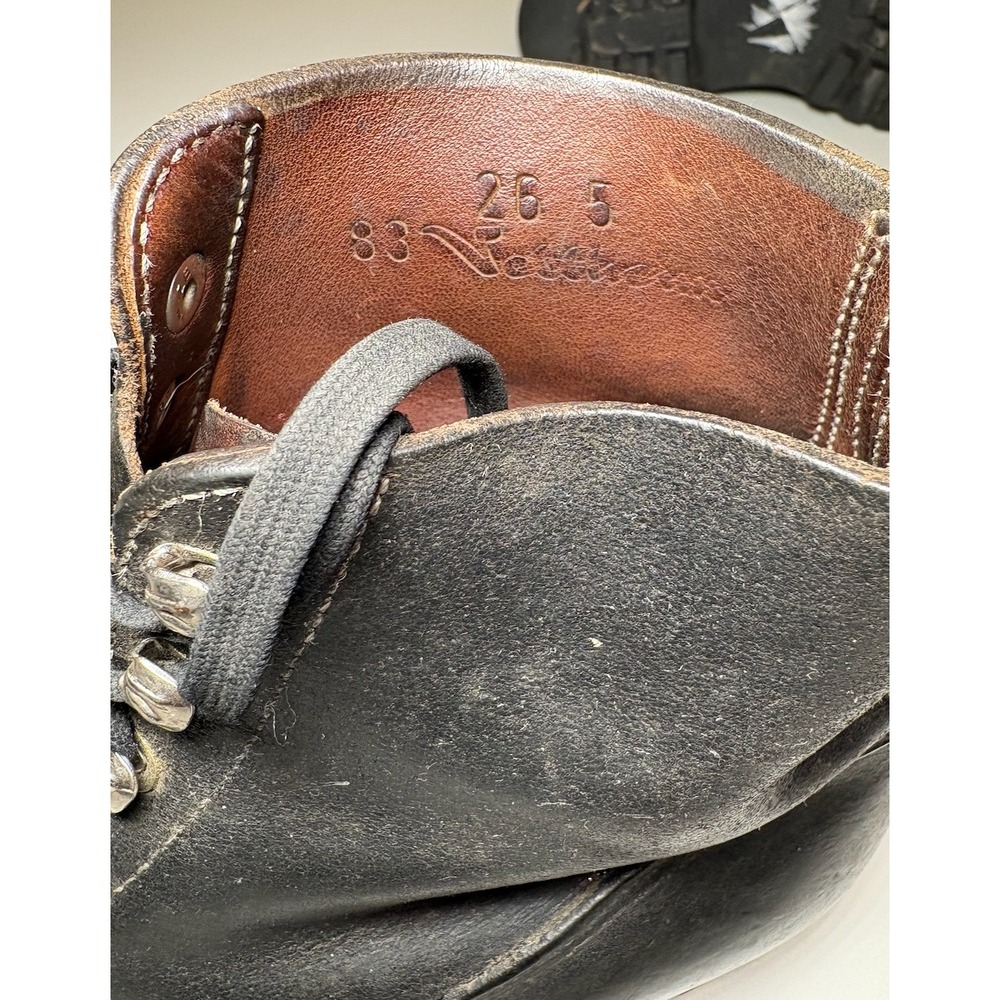 Vintage 80s Military Leather Boots Veltheim Mountaineering Swiss | Size 8 (26cm) - Picture 2 of 9